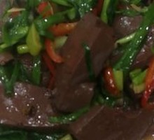 Stir-fried Pig's Blood with Leeks