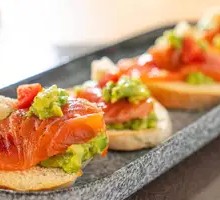 Salmon and Avocado Tapas