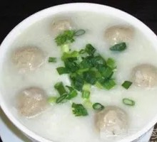 Pork Meatball and Liver Porridge