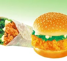 Spicy Chicken Burger with Mexican Chicken Wrap