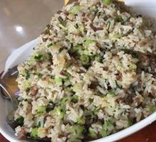 Salted Vegetable and Beef Rice