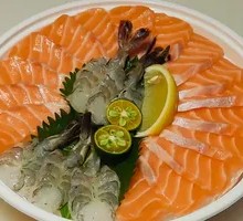 Salmon Belly with Black Tiger Shrimp