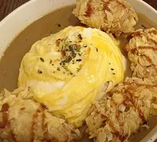 Curry Fried Chicken Omelette Rice
