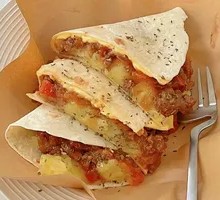 Cheese Meat Sauce Flatbread