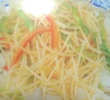 青椒土豆丝盖面
