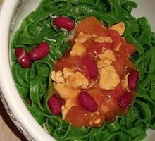 Tomato Meat Sauce Spinach Noodles
