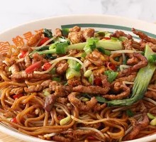 Meat and Egg Fried Noodles