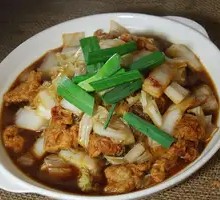 Fried Pork Crumbs with Napa Cabbage