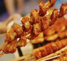 Red Wheat Gluten Skewers