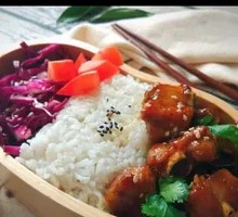 Sweet and Sour Pork Ribs Bento