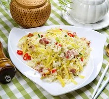 Ham and Potato Fried Rice