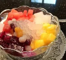 Fresh Fruit Taro Balls Coconut Jelly