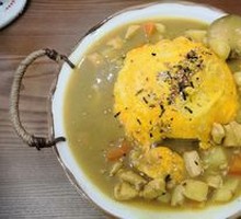 Chicken Curry Rice Omelette