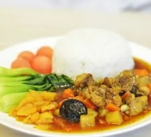 Braised Chicken and Dried Mushroom Rice