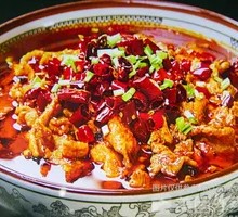 Spicy Sliced Pork in Chili Oil with Rice