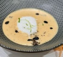 Cappuccino Truffle Mushroom Soup with Bread