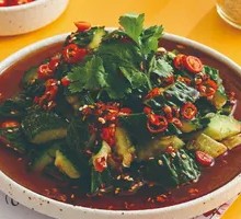 Spicy Vinegar Dressed Cucumber