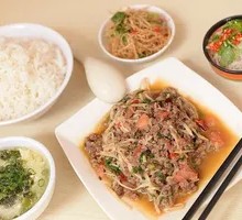 Sour Bamboo Shoots and Beef Fried Rice