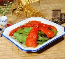 Braised Green Pepper with Tiger Stripes