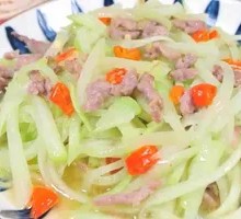 Loofah Stir-Fry with Pork over Rice