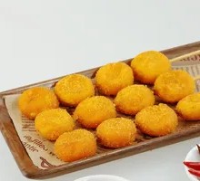 Fried Pumpkin Cake Skewers