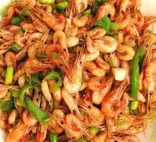 Scallion Stir-fried River Shrimp