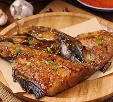 Grilled Halibut Head