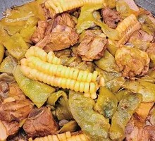 Pork Rib, Green Bean, and Corn Stew