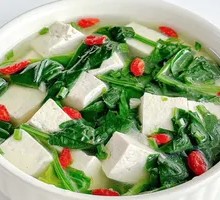 Spinach Tofu Soup