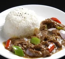 孜然肉片盖饭