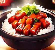 Braised Pork and Dried Tofu Rice Bowl