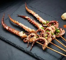 Grilled Squid on Iron Plate