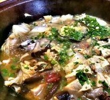 Stewed Fish in Large Iron Pot