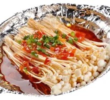 Aluminum-Wrapped Enoki Mushrooms