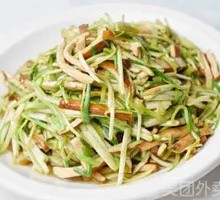 Fried Tofu Skin with Garlic Shoots