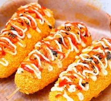 Melted Cheese Hot Dog Sticks