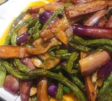 Stir-fried Long Beans with Eggplant