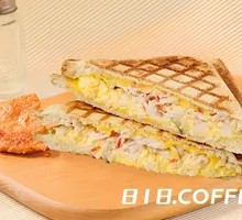 Cheese Crab Stick Omelette Sandwich