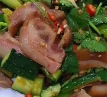 Pork head meat with cucumber