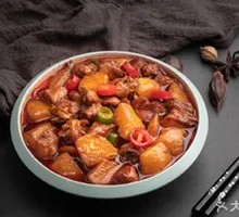 Chicken Leg Stew with Mushrooms and Vermicelli