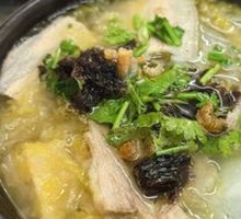 Frozen Tofu, Pickled Mustard Greens, Vermicelli, and Pork