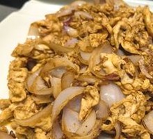 Scallion and egg stir-fry