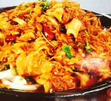 Sizzling Sour Cabbage with Pork Belly