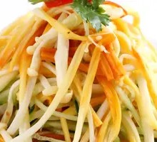 Enoki Mushroom and Cucumber Salad