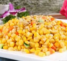 Crispy Chicken with Corn and Pine Nuts