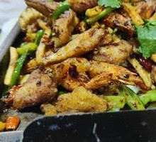 Dry Pot Spare Ribs, Chicken Wings, and Shrimp