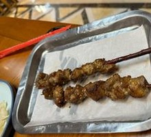 Lamb Skewers on Red Willow Wood