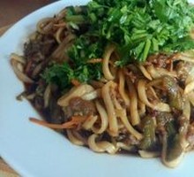 Eggplant Braised Pork Noodles