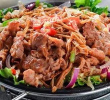 Grilled Beef with Enoki Mushrooms