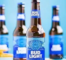 Blue Bottle Bud Light Beer
